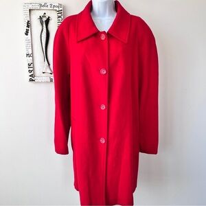 Vintage Hunter’s Run Red Wool Trench Swing Coat Size A 6